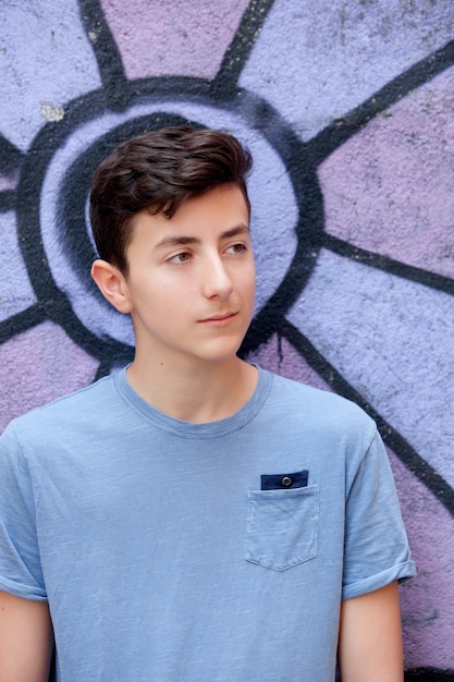 Portrait of a teenager rebellious man