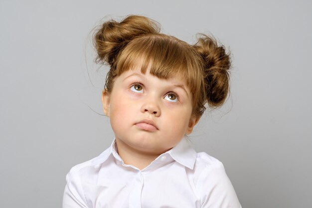 Portrait of thoughtful little girl