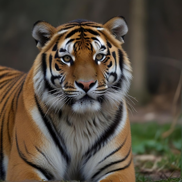 Портрет тигра портрет тигра с шоколадным цветом фона генеративный ИИ