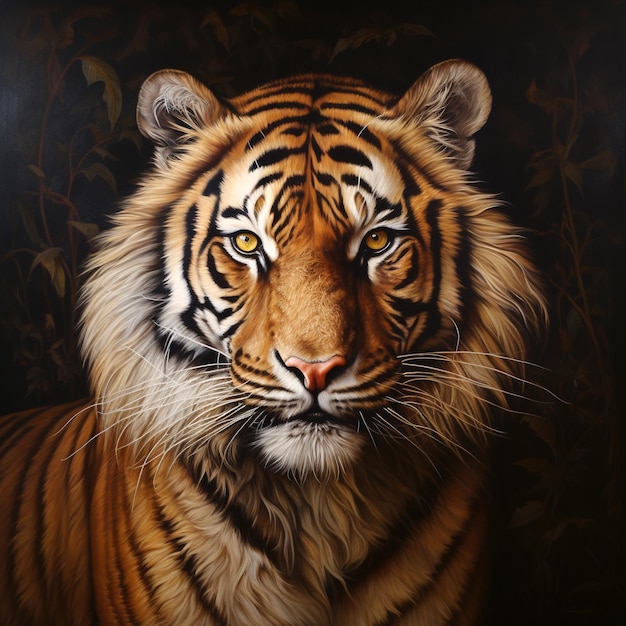 A portrait of a tiger