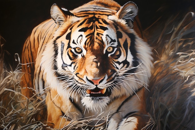 A portrait of a tiger