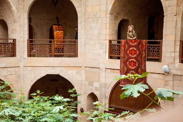 Portrait, tourist in the eastern city, summer mood