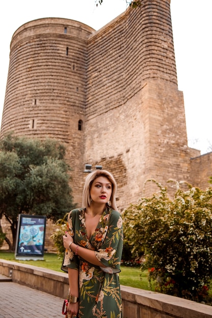 Portrait, tourist in the eastern city, summer mood