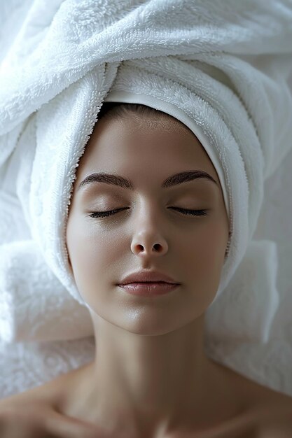 Photo portrait of tranquil spa experience