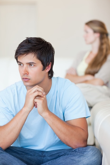 Portrait of an upset couple after an argument