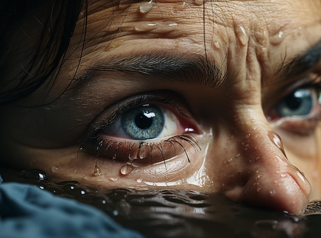 portrait of upset worried woman crying