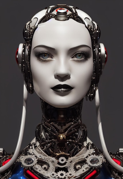 Portrait of a victorian steampunk robot. artistic abstract\
steampunk fantasy