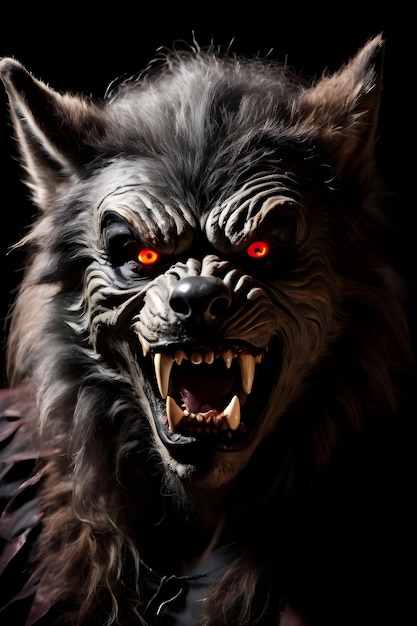 Portrait of a werewolf Halloween concept