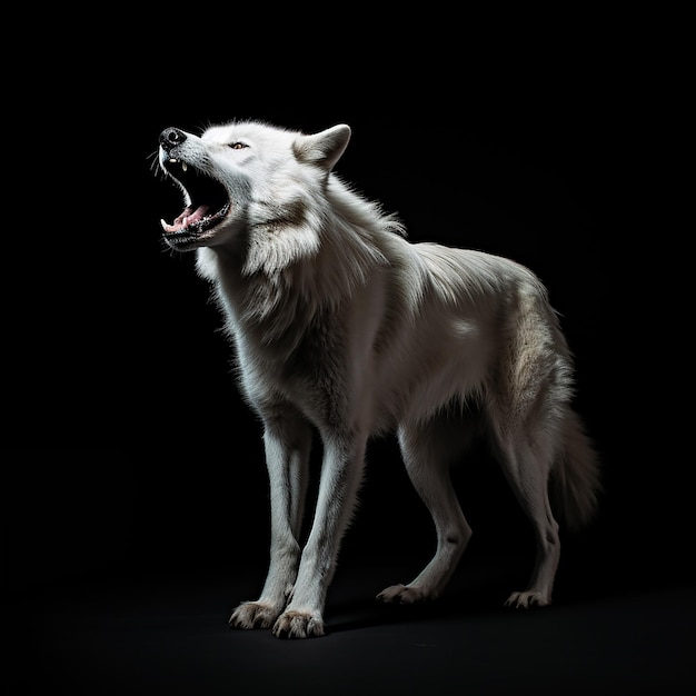 Photo a portrait of white wolf