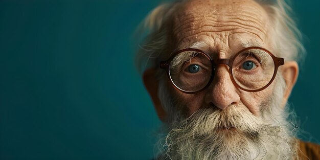 Portrait of a wise elderly scholar recreated by artificial intelligence Concept Portrait Recreation Artificial Intelligence Elderly Scholar Wisdom Unique Art