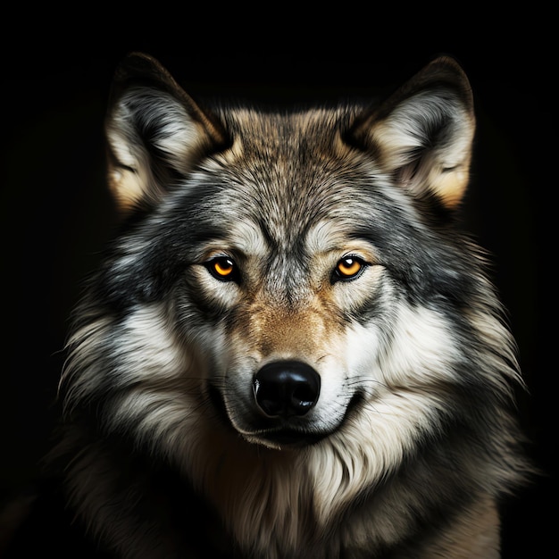 portrait of wolf AI generated image