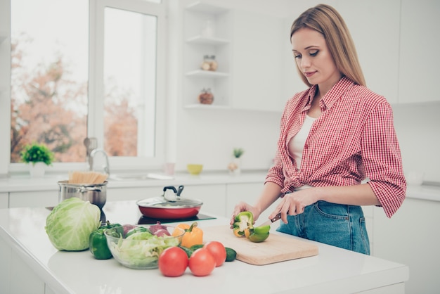 portrait woman cooking