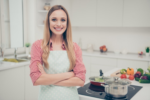 portrait woman cooking