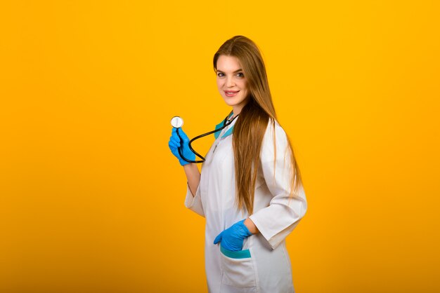 Portrait of woman doctor with stethoscope