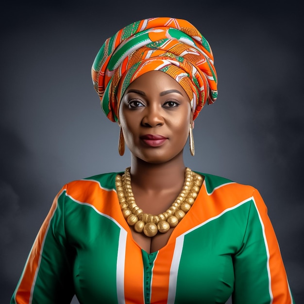 портрет женщины-предпринимателя из Кот-д'Ивуара