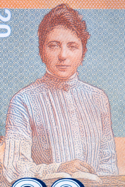 Portrait of a woman from Czechoslovak money