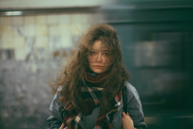 Portrait of woman looking at camera