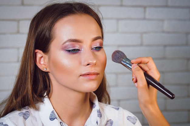 portrait woman at make up salon