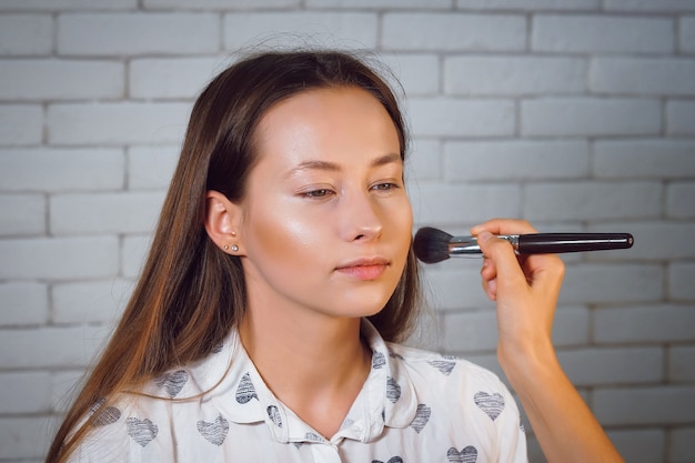 portrait woman at make up salon