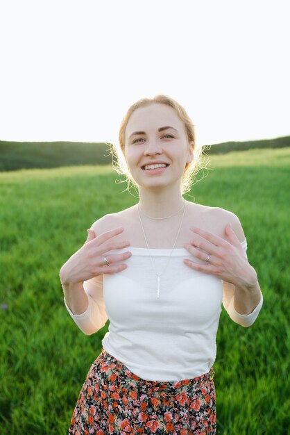 portrait woman in nature