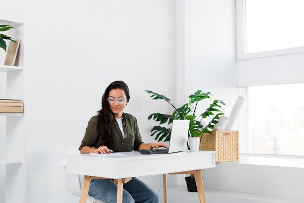 portrait woman at office