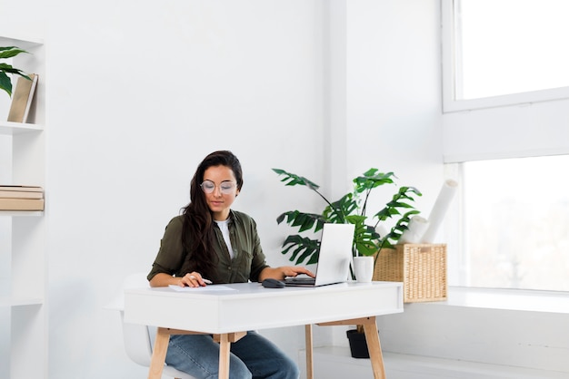 Portrait woman at office