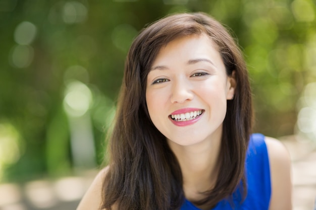 Portrait of woman in park