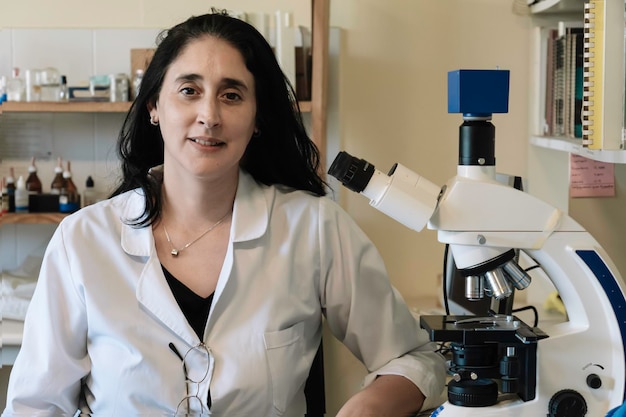 Portrait of a woman scientist in a laboratory