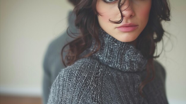 Portrait of a Woman in a Turtleneck Sweater