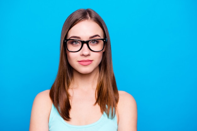 Portrait of woman wearing glasses