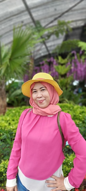 Photo portrait of woman wearing hat