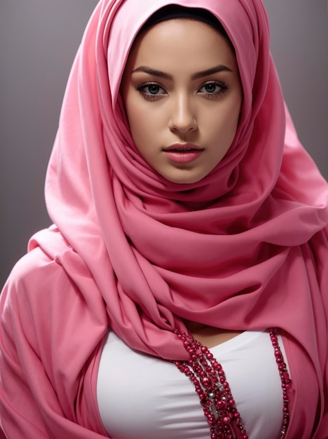 Portrait of a Woman Wearing a Hijab