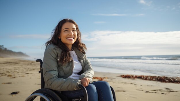 Portrait of a woman in a wheelchair