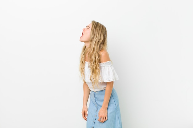 portrait of a woman on a white background