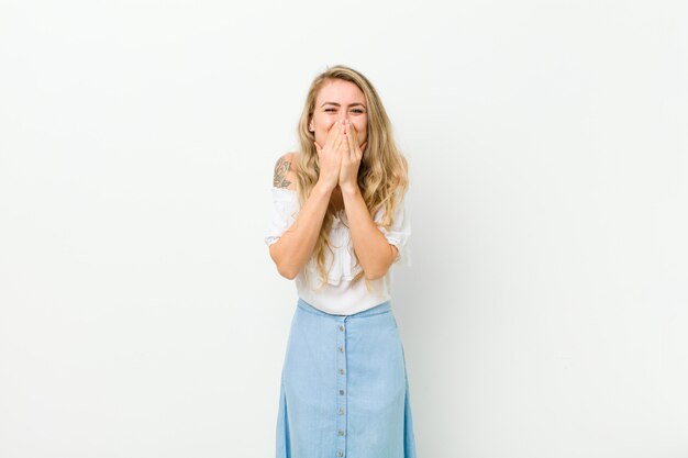 portrait of a woman on a white background