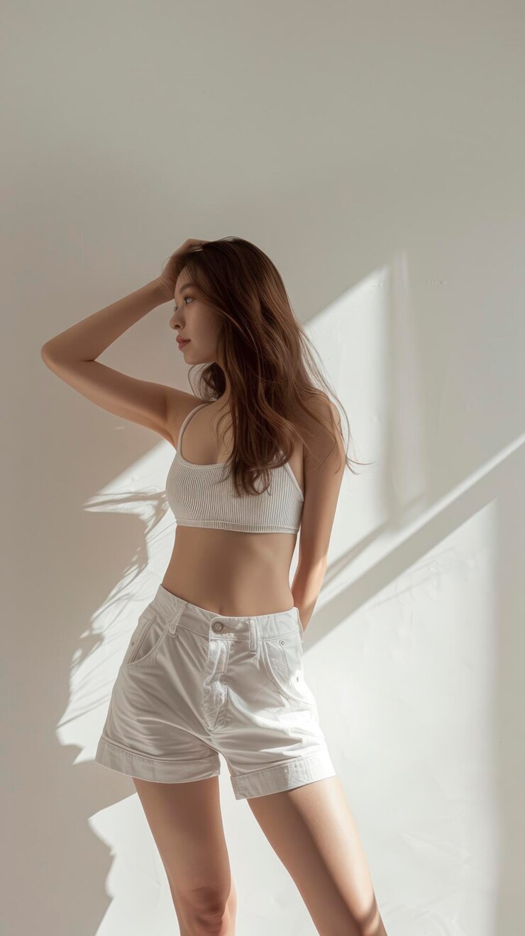  벽 에 서 있는  옷 을 입은 여자 의 초상화