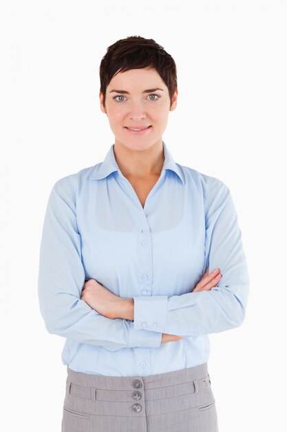 Portrait of a woman with the arms crossed