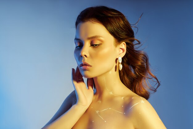 Portrait of a woman with beautiful makeup