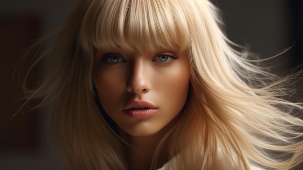 портрет женщины со светлыми волосами