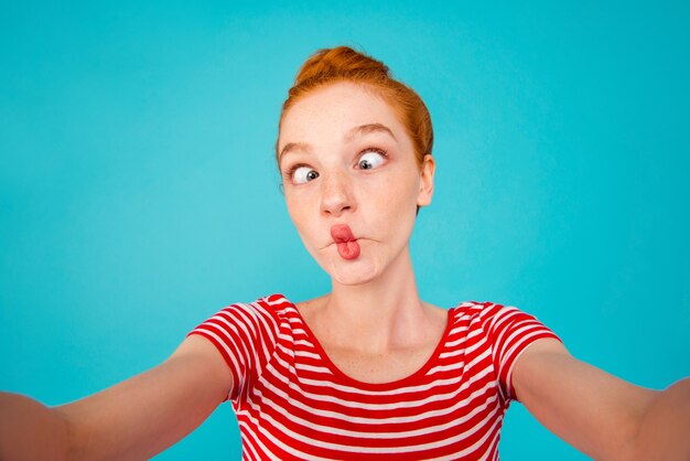 Portrait woman with bun hairstyle