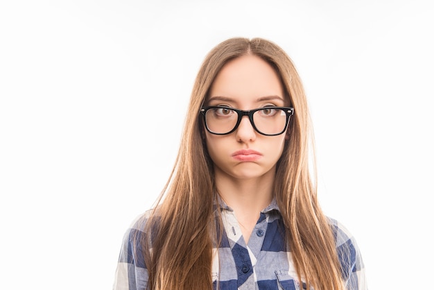 Portrait of a woman with glasses