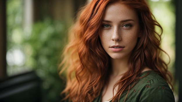 Photo portrait of a woman with hair