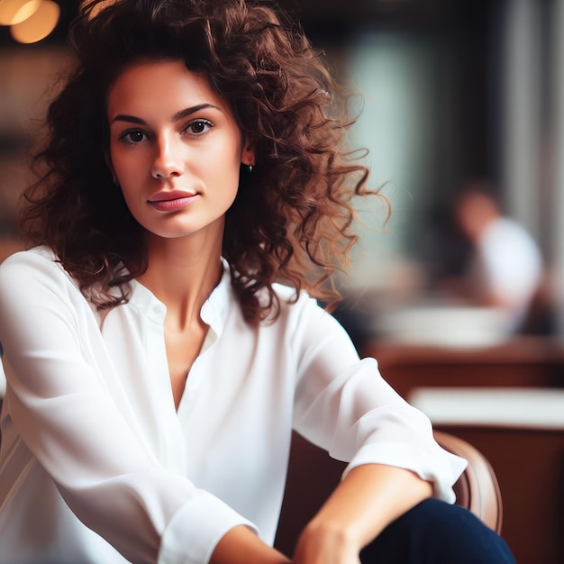 portrait of a woman with long hair