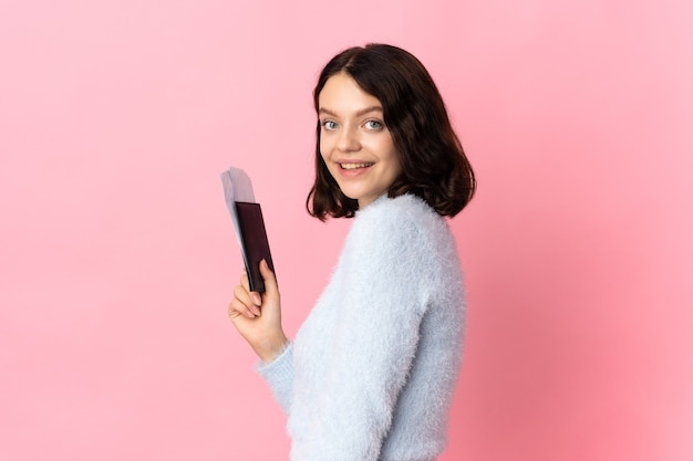 portrait woman with passport