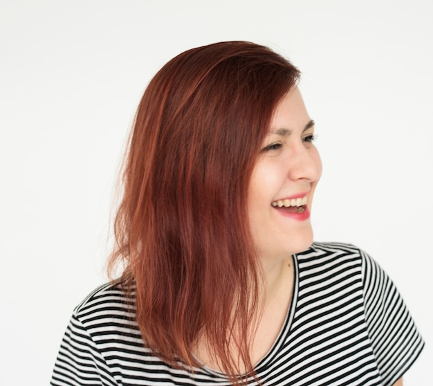 Portrait of a woman with red hair