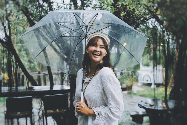 портрет женщины с зонтом