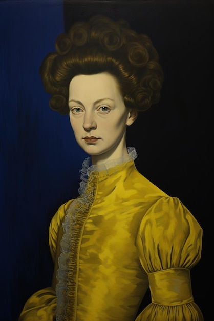 Photo portrait of a woman with a yellow dress