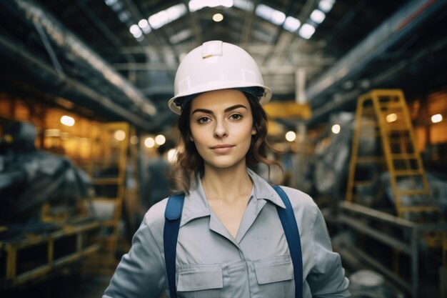 Photo portrait of woman in work clothes