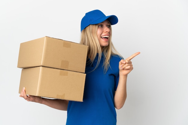 portrait woman working as delivery courier