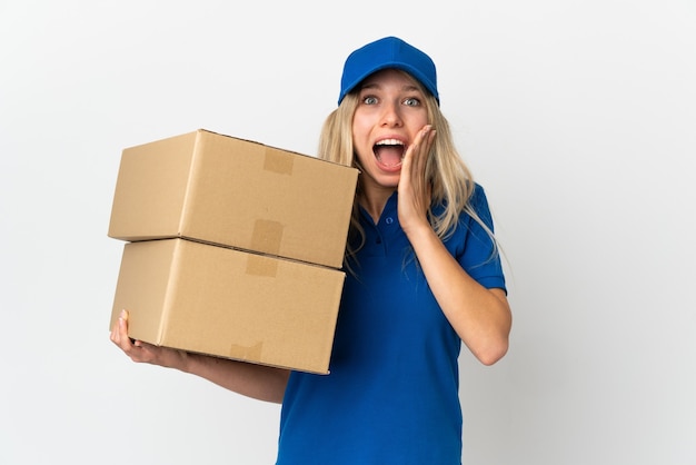 portrait woman working as delivery courier